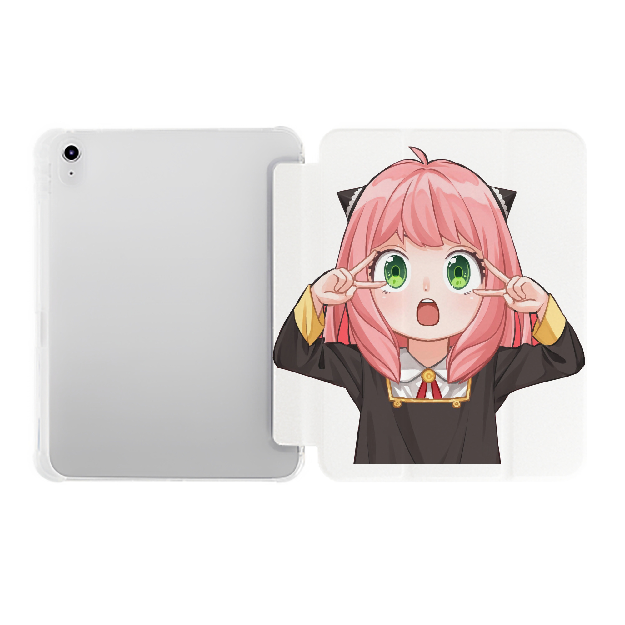 （画像用） SPY×FAMILY间谍家家酒 IPad ケース ペン収納付き 三つ折りスタンド PUレザー×シリコン 対応機種9.5/10.5/10.9インチ